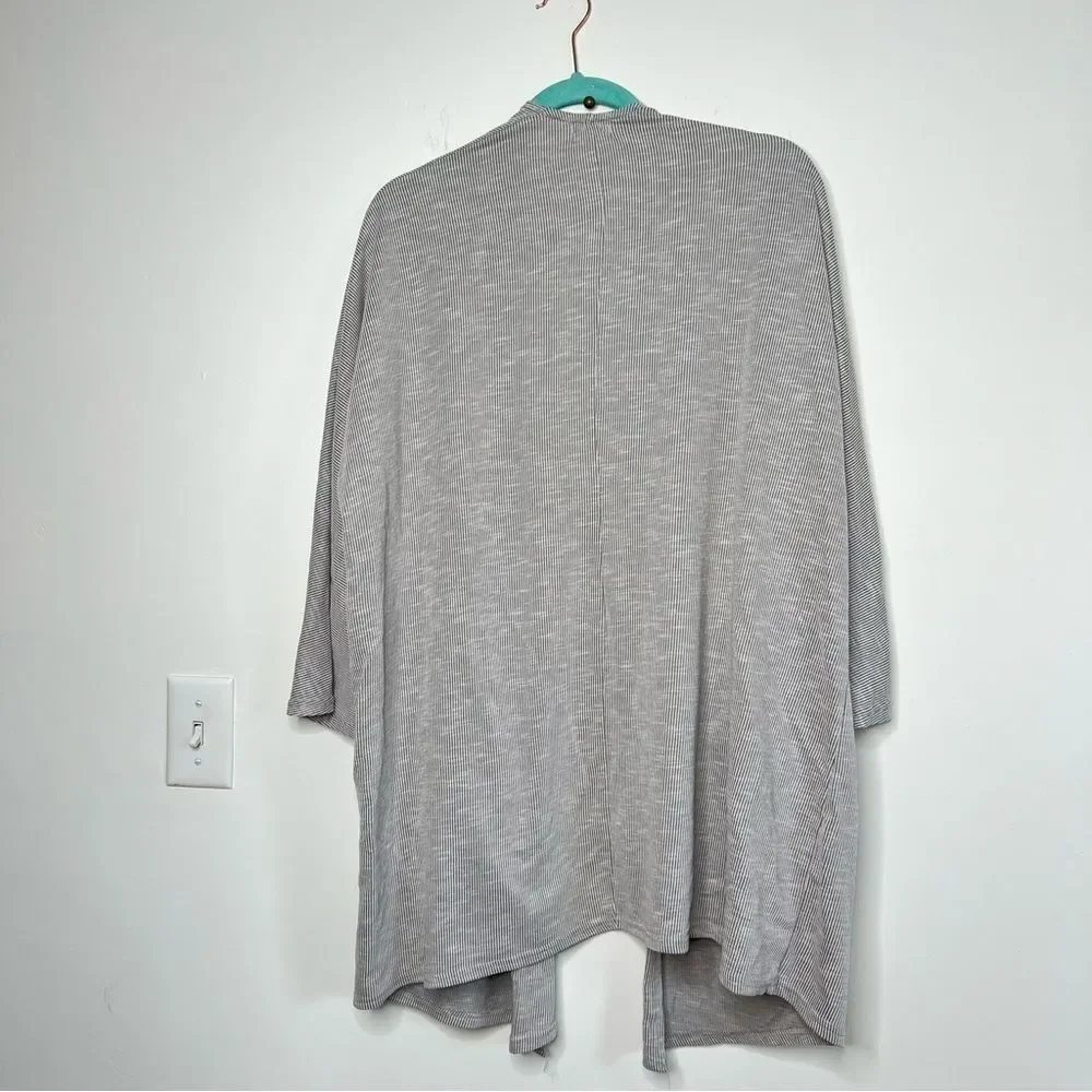 DONNI Ribbed open front airport cardigan travel lagenlook